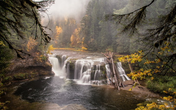 Картинка природа водопады водопад река лес пейзаж