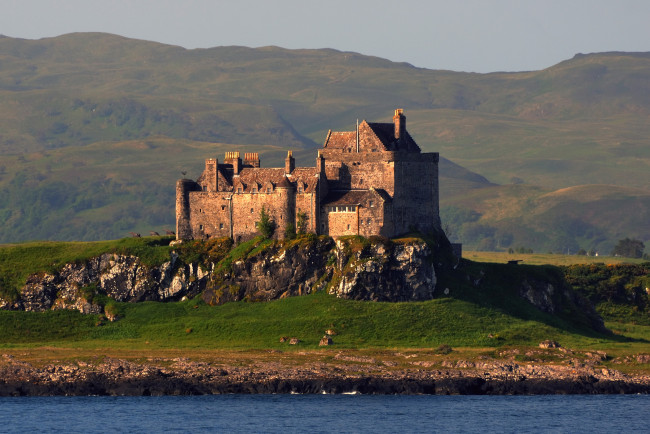 Обои картинки фото duart, castle, остров, mull, scotland, города, дворцы, замки, крепости, замок