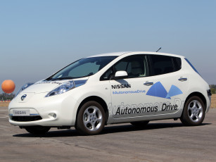 Картинка автомобили nissan datsun drive autonomous leaf prototype