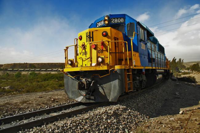 Обои картинки фото техника, поезда, железная, дорога, рельсы, локомотив, соста