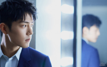 Картинка мужчины xiao+zhan актер лицо пиджак отражение