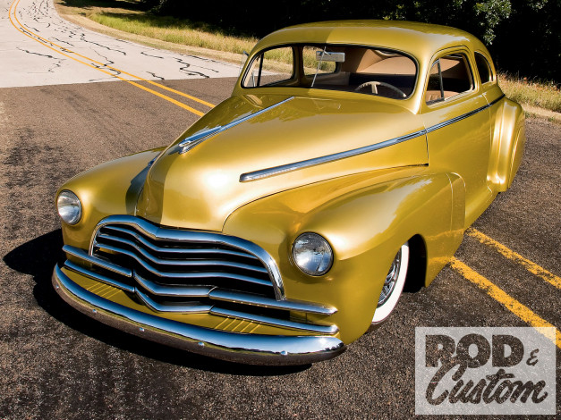 Обои картинки фото 1947, chevrolet, fleetline, автомобили, custom, classic, car