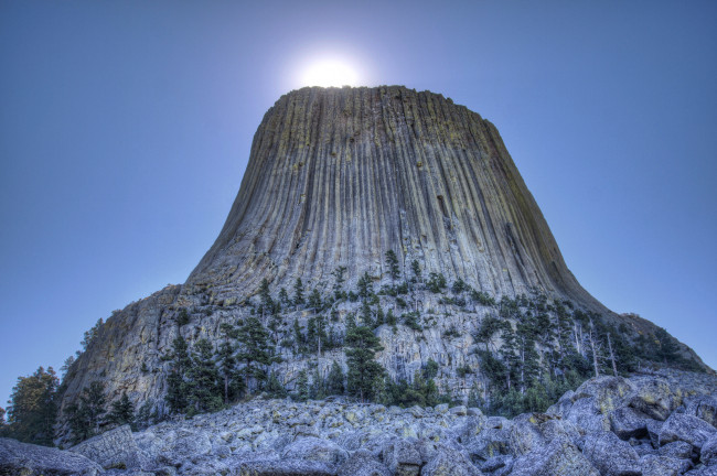 Обои картинки фото devils, tower, природа, горы