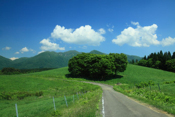 Картинка природа дороги облака горы