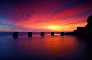 Картинка природа восходы закаты облака океан закат вечер море небо