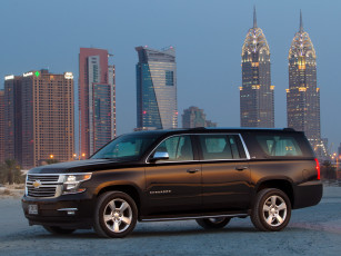 обоя автомобили, chevrolet, 2014, suburban, темный