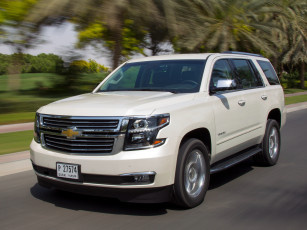 обоя автомобили, chevrolet, 2014г, светлый, tahoe