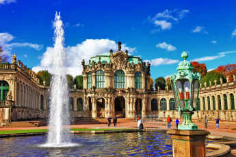 Картинка дрезден+дворец+звингер города дрезден+ германия дворец дрезден фонтан звингер