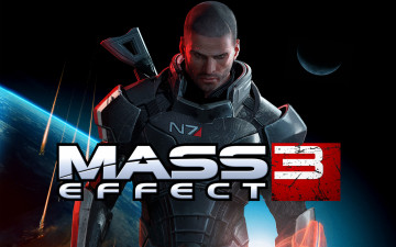 обоя видео игры, mass effect 3, воин