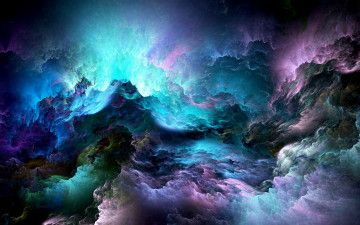 Картинка рисованное абстракция облака фон background space abstract colors unreal clouds