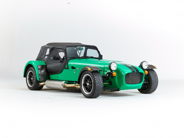 Обои картинки фото автомобили, caterham, зеленый, 2015г, 360, r, seven