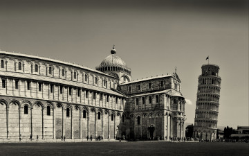 Картинка города пиза+ италия черно-белое фото падающая башня