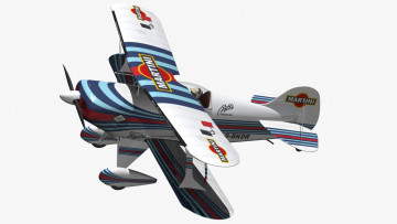 Картинка авиация 3д рисованые v-graphic pitts s1 martini биплан 3d модель