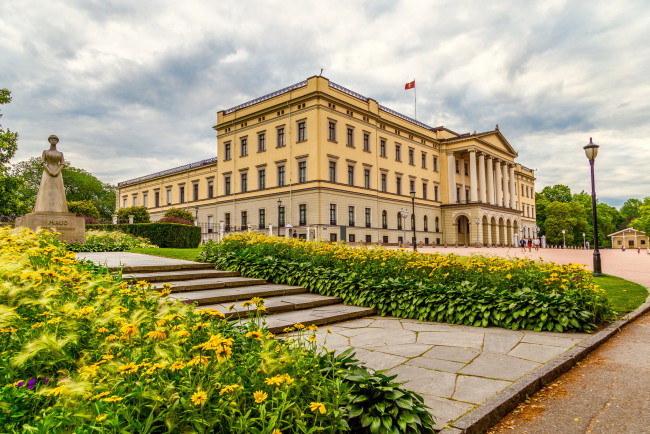 Обои картинки фото norway`s royal palace, города, осло , норвегия, дворец