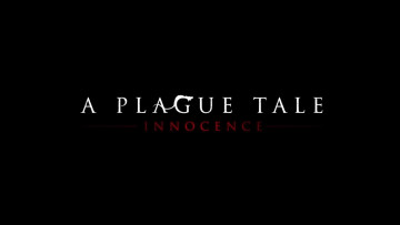 обоя видео игры, a plague tale,  innocence, надпись, черный, фон