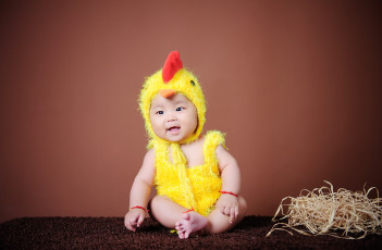Картинка разное дети ребенок костюм цыпленок гнездо