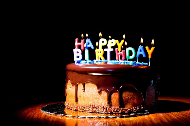 Обои картинки фото праздничные, день рождения, торт, свечи, поздравление