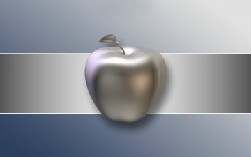 Картинка рисованное минимализм яблоко серебро полоса