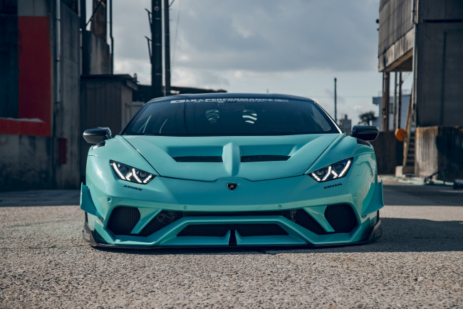 Обои картинки фото автомобили, lamborghini, front, sportcar, liberty, walk, huracan, sight, lb, works