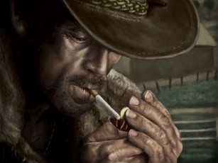 Картинка рисованные люди сигарета шляпа