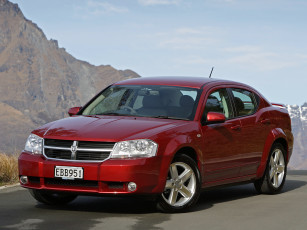 обоя автомобили, dodge, avenger, au-spec, js, красный