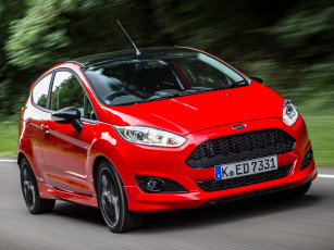 обоя автомобили, ford, fiesta, zetec, s, red, 2014г, красный