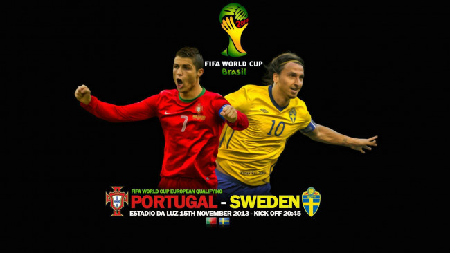 Обои картинки фото спорт, футбол, чемпионат, игроки, бразилия, матч, спортсмены, футболисты, португалия, швеция