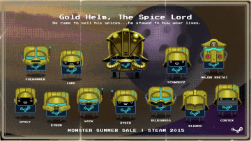 обоя monster summer sale, видео игры, ~~~другое~~~, монстры, gold, helm, steam