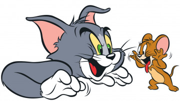 обоя мультфильмы, tom and jerry, кот, мышь