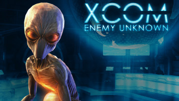 обоя xcom,  enemy unknown, видео игры, steam, sectoid, инопланетянин, enemy, unknown, надпись, оружие, игра