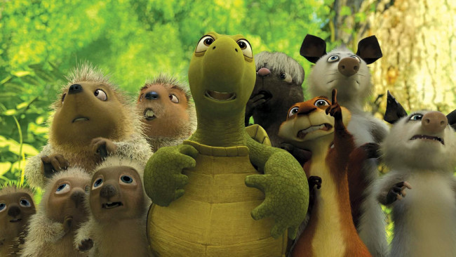 Обои картинки фото мультфильмы, over the hedge, звери