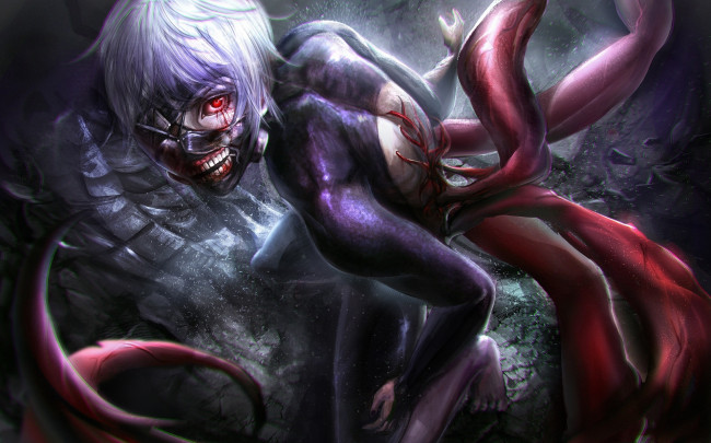 Обои картинки фото аниме, tokyo ghoul, tokyo, ghoul, токийский, гуль, kaneki, ken