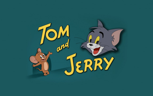 Обои картинки фото мультфильмы, tom and jerry, мышь, фон, кот