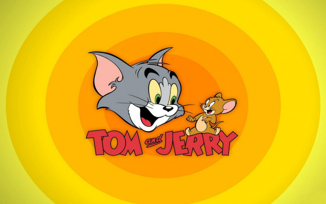 Обои картинки фото мультфильмы, tom and jerry, мышь, кот
