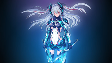 Картинка аниме оружие +техника +технологии арт assassinwarrior девушка мечи костюм