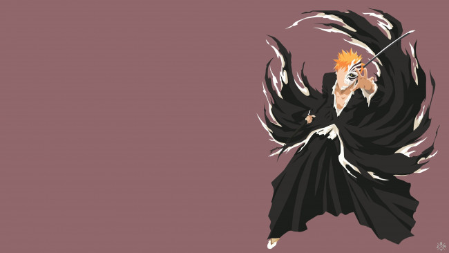 Обои картинки фото аниме, bleach, kurosaki, ichigo