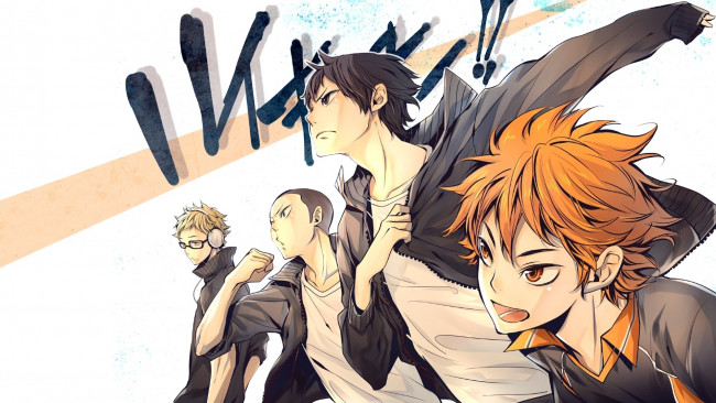 Обои картинки фото аниме, haikyuu, персонажи