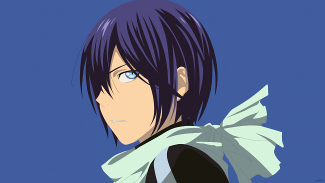 Обои картинки фото аниме, noragami, девушка, фон, взгляд