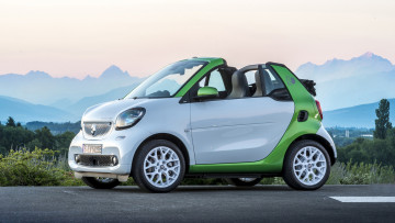 Картинка smart+fortwo+cabrio+electric+drive+2018 автомобили smart two 2018 drive electric cabrio for