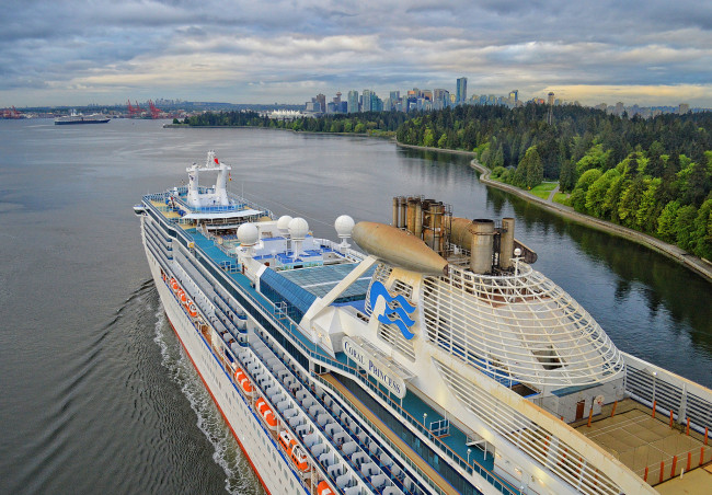 Обои картинки фото coral princess cruises, корабли, лайнеры, лайнер, круиз