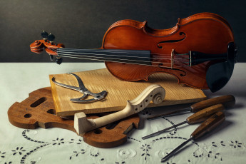 обоя музыка, -музыкальные инструменты, инструменты, скрипка
