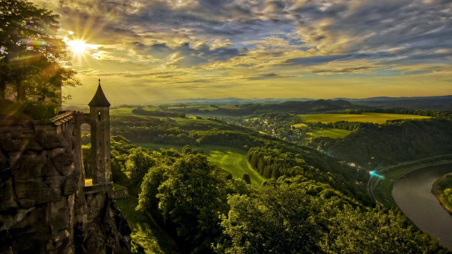 Обои картинки фото koenigstein castle, saxony, germany, города, замки германии, koenigstein, castle