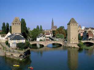 Картинка petite france district strasbourg alsace города страсбург франция