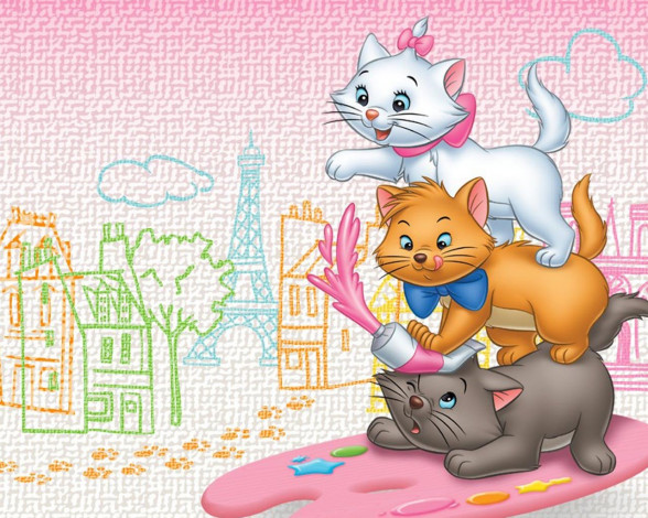 Обои картинки фото мультфильмы, the, aristocats