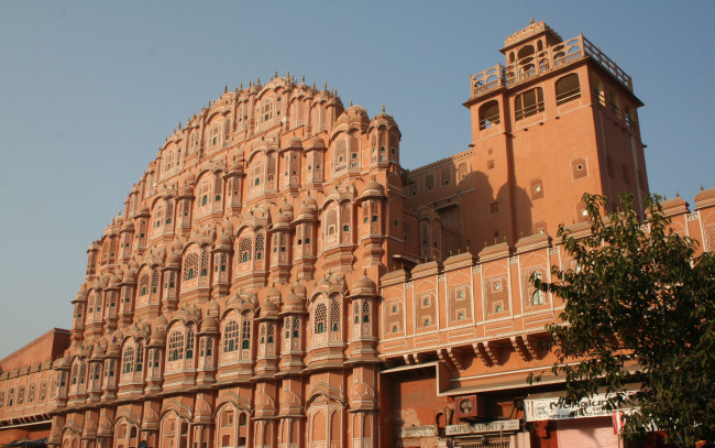 Обои картинки фото wind, palace, города, дворцы, замки, крепости, индия, hawa mahal, jaipur, india