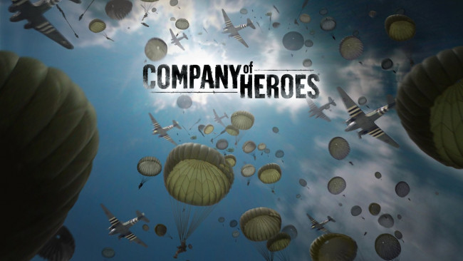 Обои картинки фото видео, игры, company, of, heroes, парашутисты