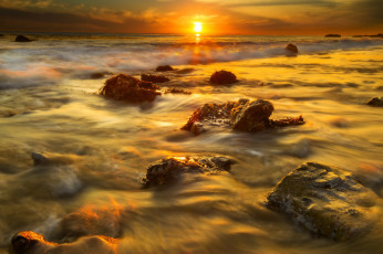 Картинка природа восходы закаты море закат побережье