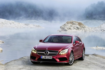 Картинка 2014+mercedes-benz+cls+500+4matic автомобили mercedes-benz туман бордовый matic