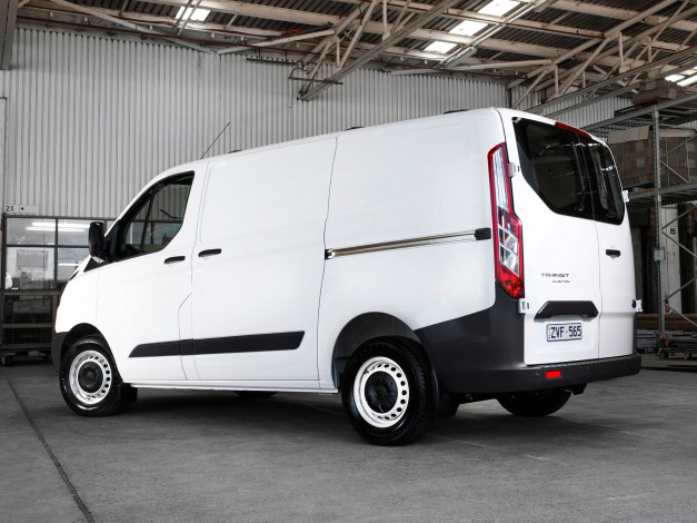 Обои картинки фото автомобили, ford trucks, светлый, 2014г, au-spec, transit, custom, ford