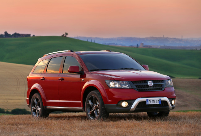 Обои картинки фото 2014 fiat freemont cross, автомобили, fiat, бордовый, freemont, cross